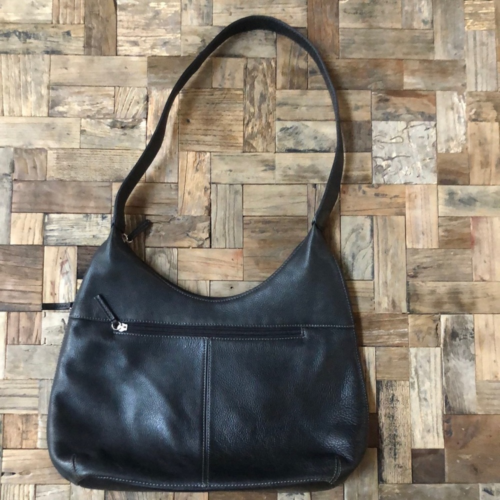 Tignanello Black Leather Shoulder Bag